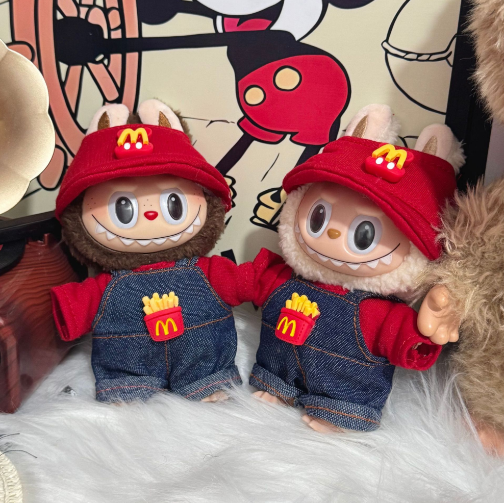 labubu 17cm McDonald's Suit no doll