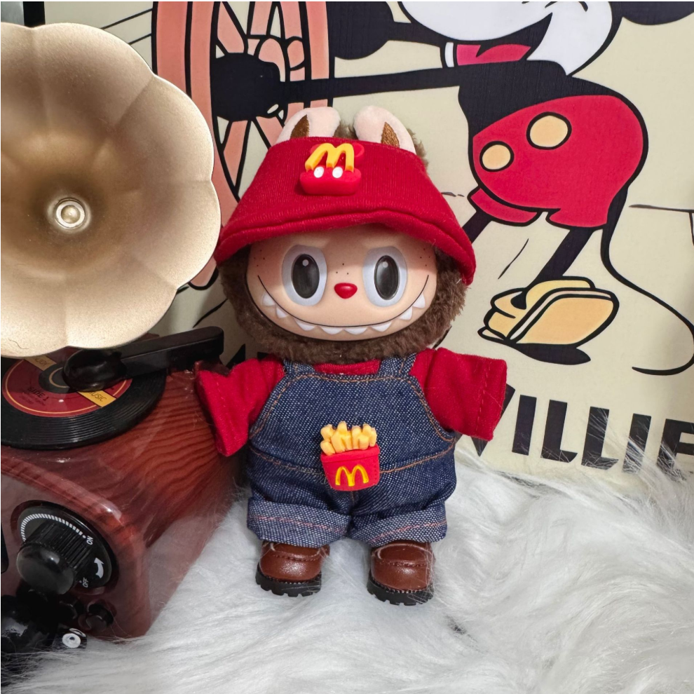 labubu 17cm McDonald's Suit no doll