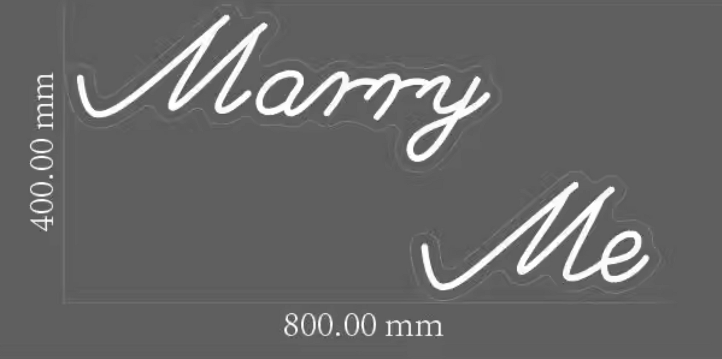 marry me neon sign
