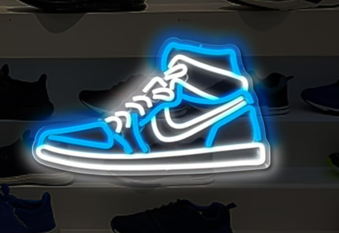 Neon Sign Sports Shoe Neon Signs for Wall Dimmable LED Boys Neon Lights for Bedroom Man Cave Home Party Neon Bar Sign Shoes Light up Signs