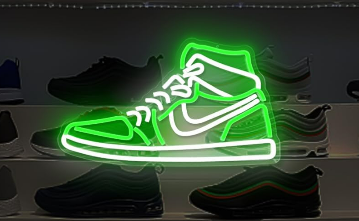 Neon Sign Sports Shoe Neon Signs for Wall Dimmable LED Boys Neon Lights for Bedroom Man Cave Home Party Neon Bar Sign Shoes Light up Signs