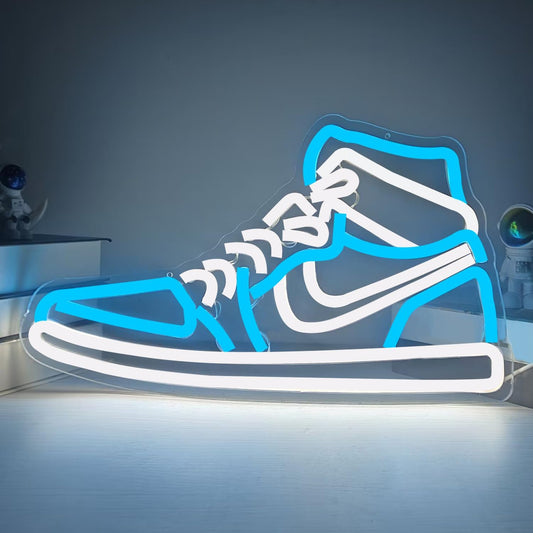 Neon Sign Sports Shoe Neon Signs for Wall Dimmable LED Boys Neon Lights for Bedroom Man Cave Home Party Neon Bar Sign Shoes Light up Signs