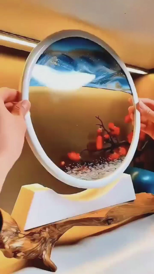Flowing sand painting