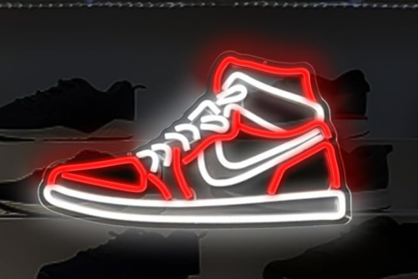 Neon Sign Sports Shoe Neon Signs for Wall Dimmable LED Boys Neon Lights for Bedroom Man Cave Home Party Neon Bar Sign Shoes Light up Signs